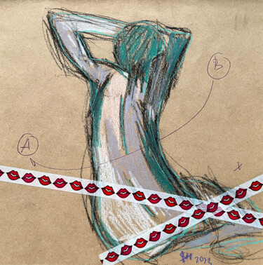 拼贴 标题为“35F4 / Back to the…” 由Leni Smoragdova, 原创艺术品, 铅笔