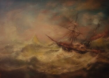 Painting titled "D'après Carl Freder…" by Amazeigh Bouzékri, Original Artwork, Oil