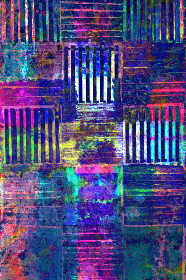 Digital Arts titled "Echoes In Color 1" by Fran De Souza, Original Artwork, Digital Collage