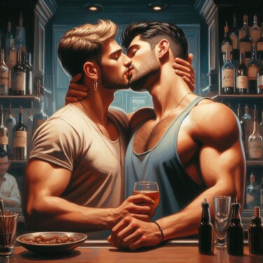 VLAD & DIMITRI 绘画 标题为“VLAD & DIMITRI” 由Anthony Wittaker, 原创艺术品, 丙烯 安装在木质担架架上