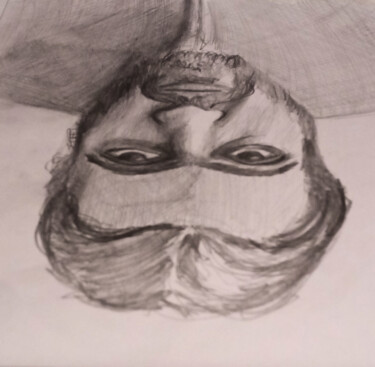 图画 标题为“self-portrait” 由Narek Gevorgyan, 原创艺术品, 铅笔 安装在木质担架架上