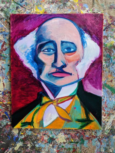 Trying Not To Fart 2 Malarstwo zatytułowany „Trying Not To Fart 2” autorstwa Oberlin The Artist, Oryginalna praca, Olej