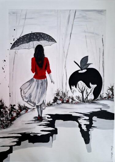 제목이 "Derriére les appare…"인 미술작품 Cara India로, 원작, 아크릴 나무 들것 프레임에 장착됨