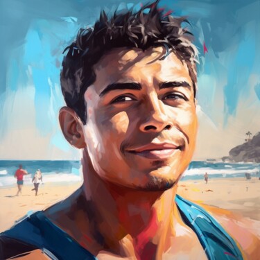 绘画 标题为“RON” 由Anthony Wittaker, 原创艺术品, 丙烯 安装在木质担架架上