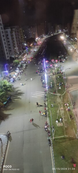 제목이 "Aerial view at night"인 사진 Avik Chakravorty로, 원작, 조작되지 않은 사진