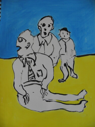 les temps incertains II Disegno intitolato "les temps incertain…" da Roger Ernest Jankow, Opera d'arte originale, Tempera