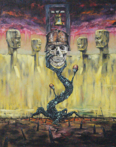 Peinture intitulée "tree war" par Sergey Kirillov, Œuvre d'art originale, Huile