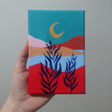 绘画 标题为“Colorful Hills” 由İRem Akçalı, 原创艺术品, 丙烯