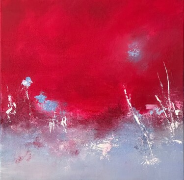 Painting titled "Silence 2" by Sandrine Belmont, Original Artwork, Acrylic Mounted on Wood Stretcher frame