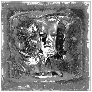 Photography titled "в трех лицах  in th…" by Dima Dima Vil Ms Wilms (Rok Zivopisec Rock Painter), Original Artwork, Manipula…