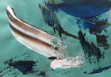 En mer Peinture intitulée "En mer" par Gisèle Dalla Longa, Œuvre d'art originale, Acrylique