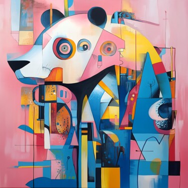 Metropolitan Panda 数字艺术 标题为“Metropolitan Panda” 由Anna Burger, 原创艺术品, 数字拼贴