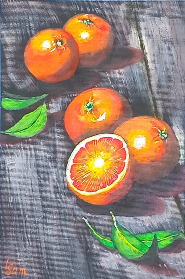 绘画 标题为“Vibrant Oranges on…” 由Любовь Самойлова, 原创艺术品, 丙烯