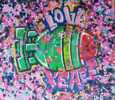 BOOOM! for Love & Peace Pittura intitolato "BOOOM! for Love & P…" da Giuseppe Valia, Opera d'arte originale, Spray