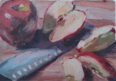 Peinture intitulée "Les pommes et le co…" par Frédéric Imparato, Œuvre d'art originale, Huile