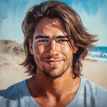 Painting titled "JACQUES" by Anthony Wittaker, Original Artwork, Acrylic Mounted on Wood Stretcher frame