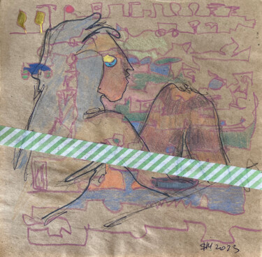Collages titled "1Y$# / Back to the…" by Leni Smoragdova, Original Artwork, Marker