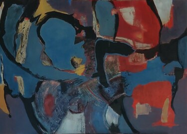 「En écoutant ce gran…」というタイトルの絵画 Monique Morellecによって, オリジナルのアートワーク, アクリル