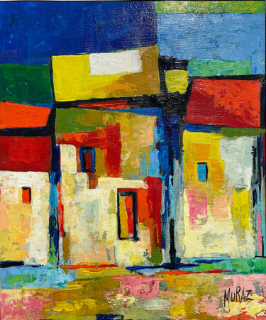 Schilderij getiteld "Old Garden" door Muraz Martirosyan, Origineel Kunstwerk, Acryl