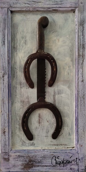 Collages getiteld "MARINERO" door Luis Manuel Ruiz, Origineel Kunstwerk, Metalen