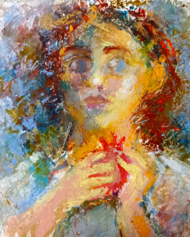 Girl with pomegranate "Girl with pomegrana…" başlıklı Resim Vlad Gabelev tarafından, Orijinal sanat, Pastel