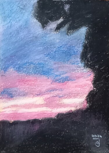 Pintura titulada "Atardecer 2 síntesis" por Jose Oña Jurado, Obra de arte original, Pastel