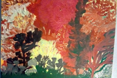 绘画 标题为“August” 由Peter Scott-Harrison, 原创艺术品, 丙烯 安装在木质担架架上