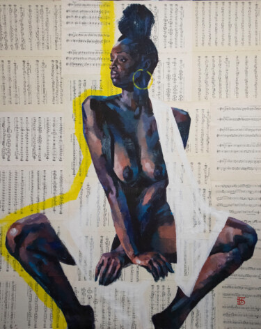 Her name is Melody Painting titled "Her name is Melody" by Kateryna Bortsova, Original Artwork, Acrylic Mounted on Cardboard