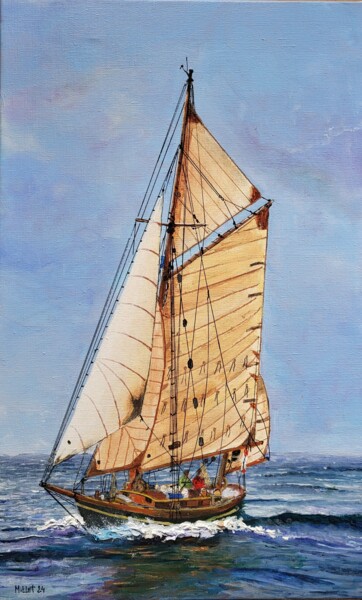 Painting titled "Par un jour d'été" by Erick Millet, Original Artwork, Acrylic