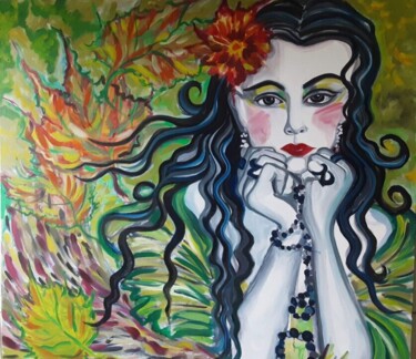 Pintura titulada "Sonate d'automne" por Zigou, Obra de arte original, Oleo Montado en Bastidor de camilla de madera