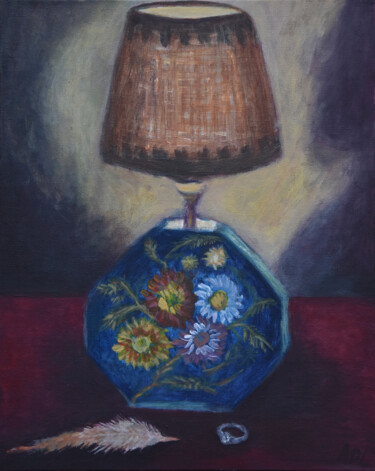 绘画 标题为“Lampe de chevet” 由Alexandre David Lejuez, 原创艺术品, 丙烯 安装在纸板上