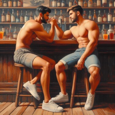 Painting titled "JEAN-KILIAN" by Anthony Wittaker, Original Artwork, Acrylic Mounted on Wood Stretcher frame