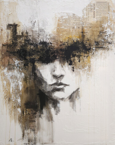 绘画 标题为“Without a name” 由Anastasiya Nugumanova, 原创艺术品, 丙烯 安装在木质担架架上
