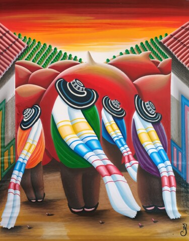 "Café Gigante" başlıklı Tablo Carlos Duque tarafından, Orijinal sanat, Petrol