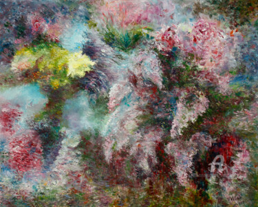 Lilac Mirage. . Pittura intitolato "Lilac Mirage. ." da Vladimir Volosov, Opera d'arte originale, Olio Montato su Telaio per barella in legno