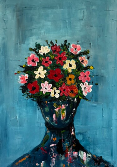 Blooming mind Peinture intitulée "Blooming mind" par Natalya Abramova, Œuvre d'art originale, Acrylique
