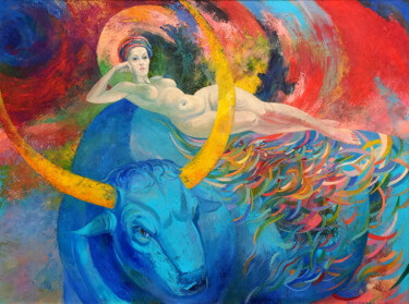 Abduction of europe 绘画 标题为“Abduction of europe” 由Lana Korolievskaia, 原创艺术品, 油
