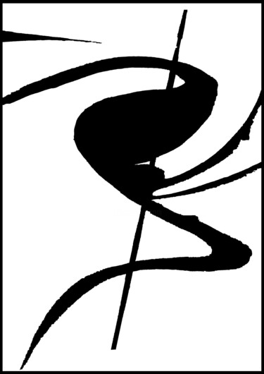 Peinture intitulée "Trace2 J2024" par Francois Viseux, Œuvre d'art originale, Encre Monté sur Châssis en bois