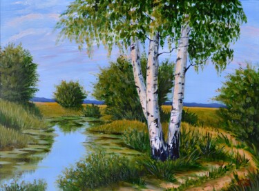 绘画 标题为“Landscape with beec…” 由Irene Nekrasova, 原创艺术品, 油