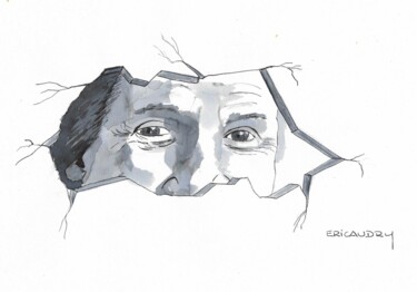 图画 标题为“Que regarde Gérard…” 由Eric Audry, 原创艺术品, 墨