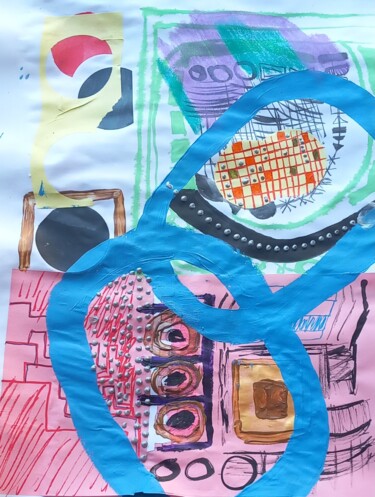 Collages titled "Esbjerg" by Ronnie Kolner, Original Artwork, Collages