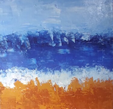 Peinture intitulée "Onda da praia no de…" par Patricia Olìveira, Œuvre d'art originale, Acrylique Monté sur Châssis en bois