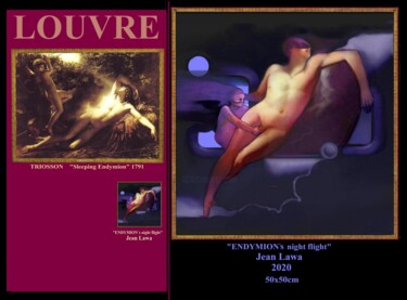 Louvre 2025 .Performance "Endymion" 绘画 标题为“Louvre 2025 .Perfor…” 由Jean Lawa, 原创艺术品, 粉彩