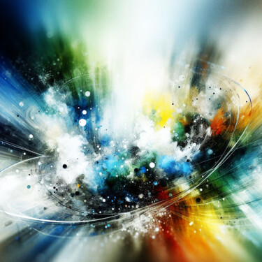 Kosmische Farbexplosion Nr.11 Pittura intitolato "Kosmische Farbexplo…" da Lee Eggstein, Opera d'arte originale, Stampa digitale