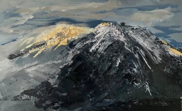Peinture intitulée "Montagnes" par Keef Art, Œuvre d'art originale, Acrylique Monté sur artwork_cat.