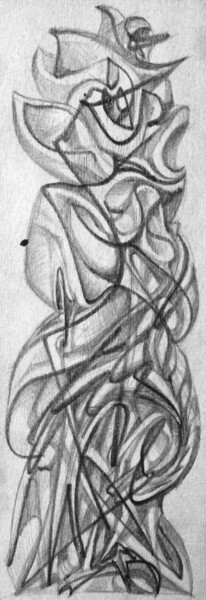 Drawing titled "фигура 3" by Mikhail Astafev, Original Artwork, Pencil