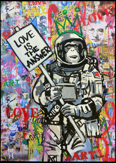 绘画 标题为“LOVE IS THE ANSWER” 由Wojciech Bąbski, 原创艺术品, 丙烯