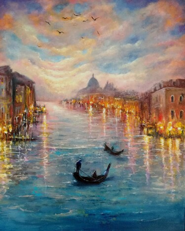 绘画 标题为“Venetian sunset” 由Natalja Picugina, 原创艺术品, 油
