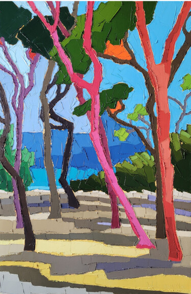 Peinture intitulée "Façon fauve" par Ophélie Vaganay, Œuvre d'art originale, Huile