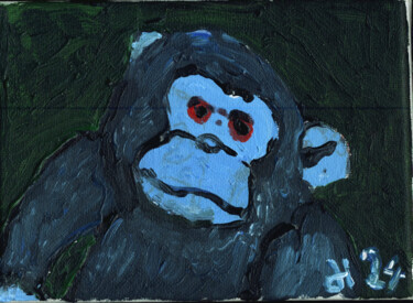 Malerei mit dem Titel "Voodoo Night" von Dieter Hamm, Original-Kunstwerk, Acryl